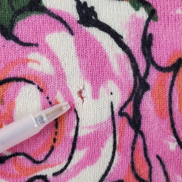 Neiman Marcus Sweater Womens Small Floral Cashmere Scoop Neckline Pullover - Picture 10 of 15